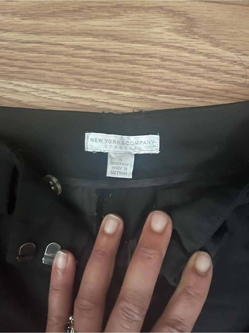 New York & Company Black Pencil Skirt with Stretch Waistband
